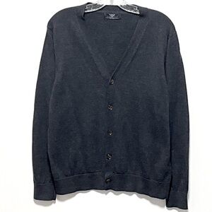 J. Crew Elegant dark gray merino wool button down versatile stylish cardigan